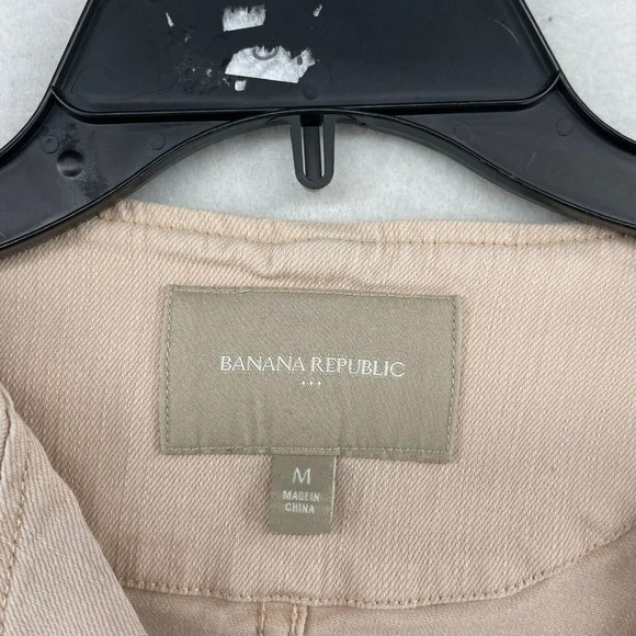 Banana Republic Jacket Women's Sz M Blush Pink Full-Zip Cropped Motorcycle Coat - Picture 11 of 12